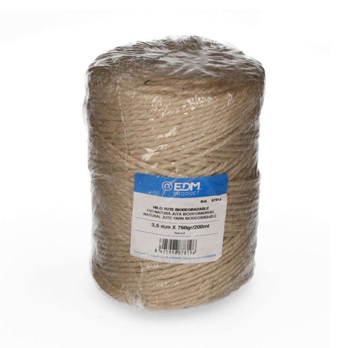 Cordon De Jute Naturel – 3 Brins – 3,5 Mm X 200 M – Biodégradable - 87819