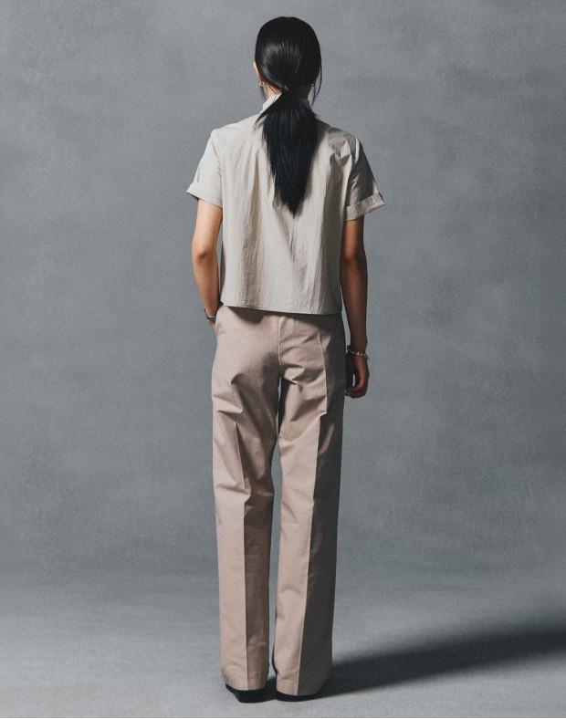 Hejiseu [His] Beige Straight Pants