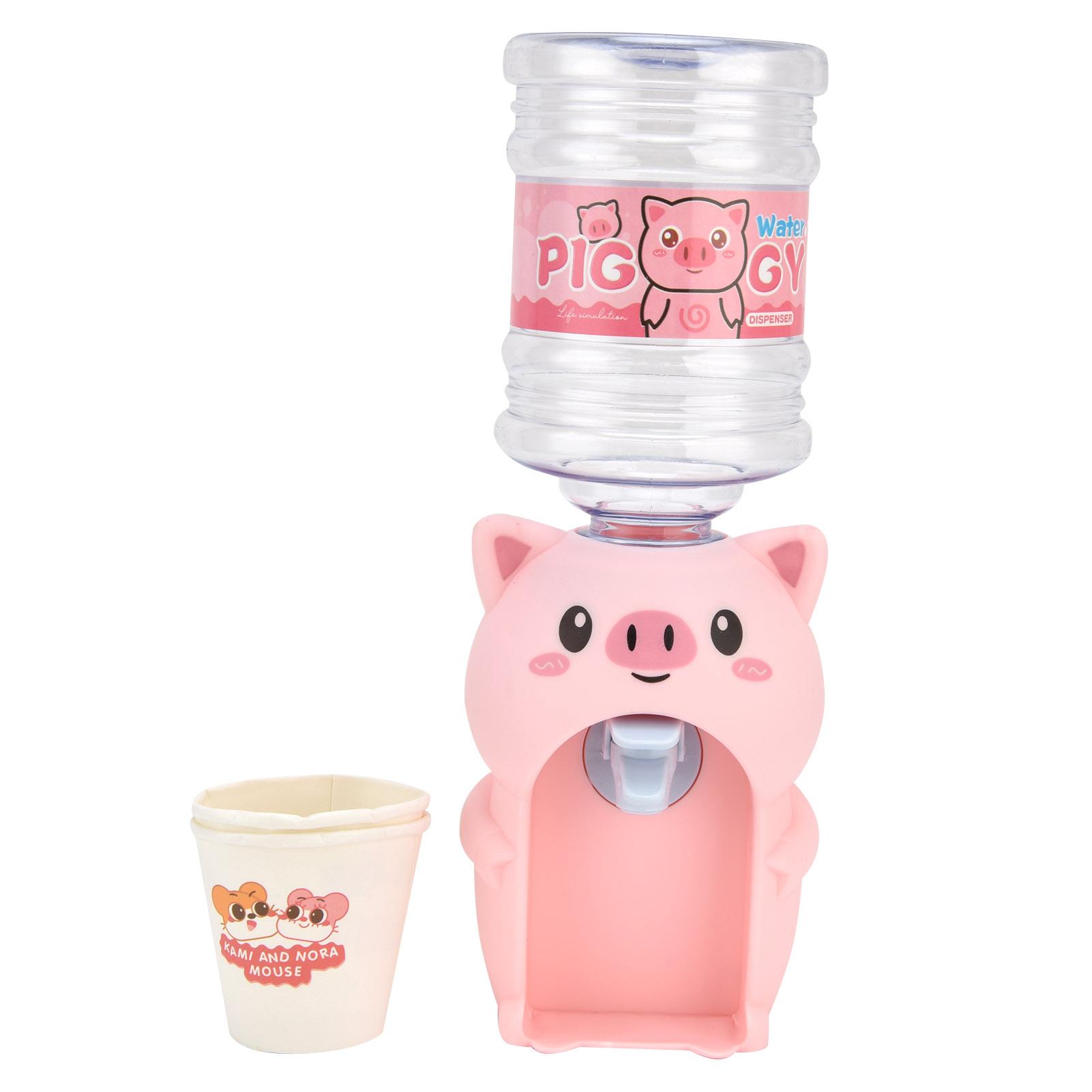 

Mini Water Dispenser Cute Simulation Cartoon Kitchen Toy for Children Home KitchenPink Pig