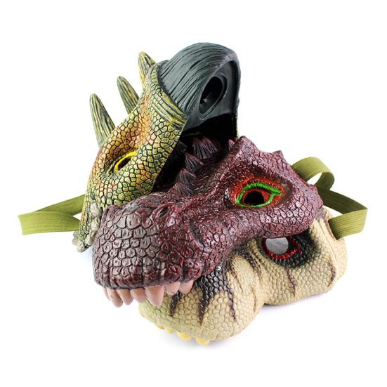 Scary Rex Triceratops Dinosaur Latex Face Mask Halloween Cosplay Party Supples