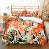 Marble Pattern Duvet Cover Set King Queen Double Size Polyester Comforter Cover With Pillowcase For Kids Teens Adult Bedding Set