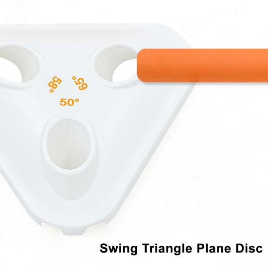 Golf Swing Flat Triangle Disc Golf Alignment Stick Holder EVA Material Bottom