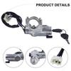 Ignition Switch w/ Lock Cylinder for Nissan D21, Pickup, Pathfinder, Direct Replacement, Improved Heat Sink Silver