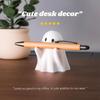 Ghost Pen Holder - Cute Resin Desktop Organizer for Office & Home, Halloween Decor Creative Gift, Funny Stationery Stand (1PC)