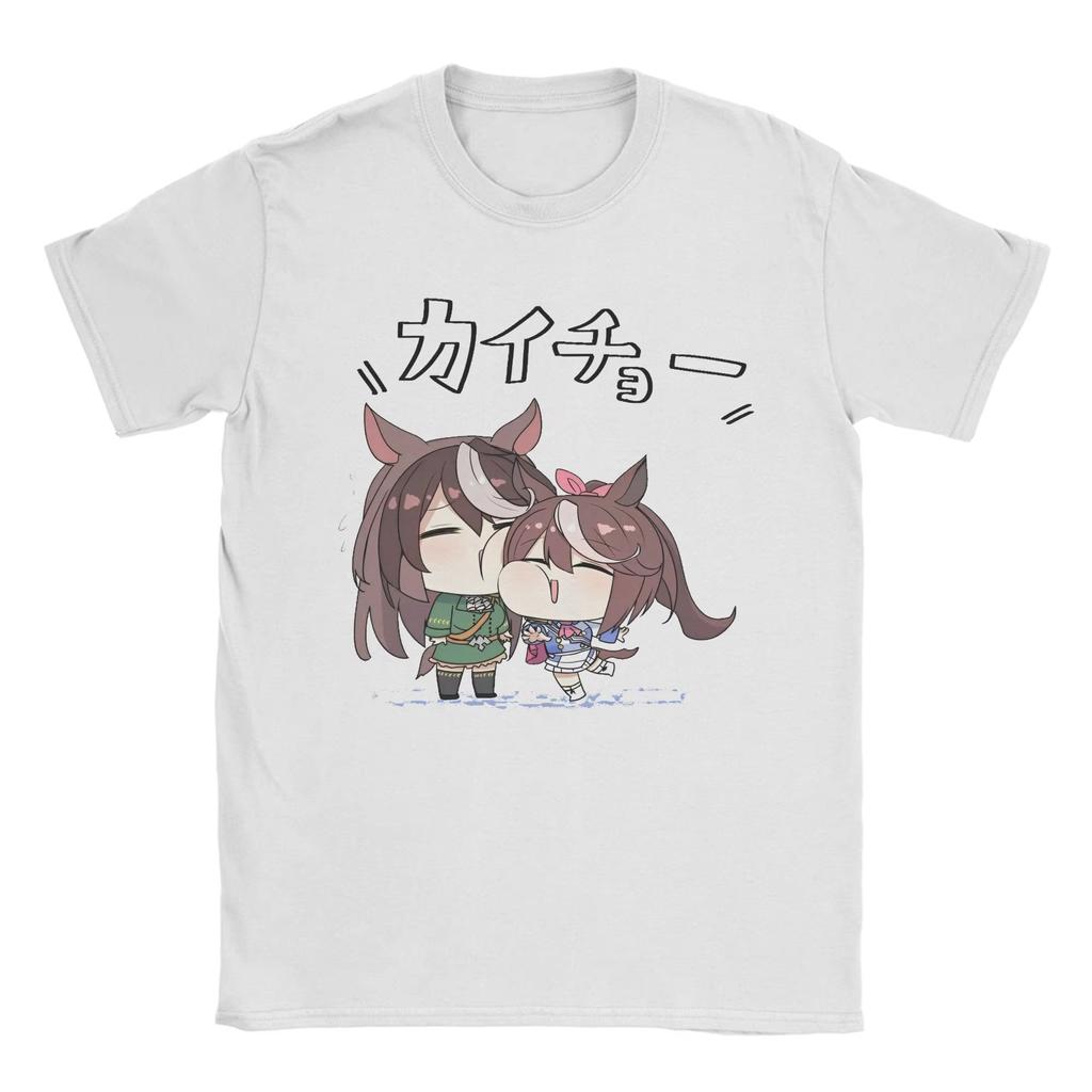 Uma Musume Pretty Derby Season 3 T-Shirts for Men Vintage 100% Cotton Tees Round Neck Short Sleeve T Shirts Gift Idea Clothes