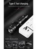Smart Portable Flashlight with Digital Display, COB Side Light, Magnetic Base, and White Laser Core for Outdoor and Repair Use