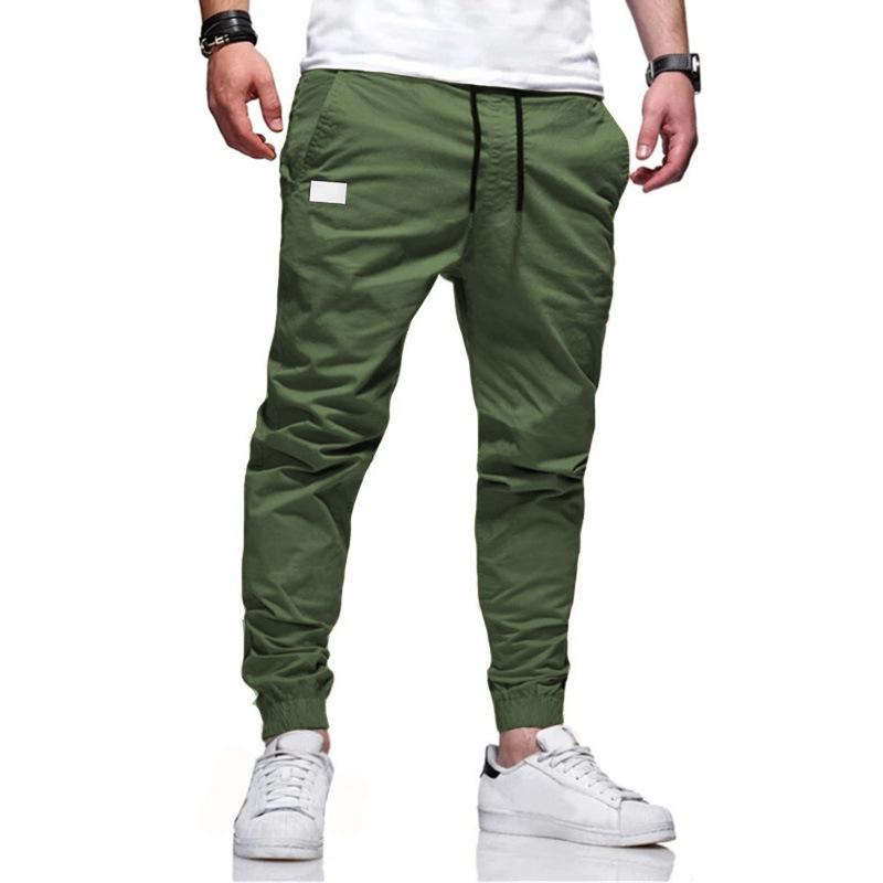 2025 European Slim-Fit Men's Workwear Trousers - Casual Youth Style with Cuffed Design
