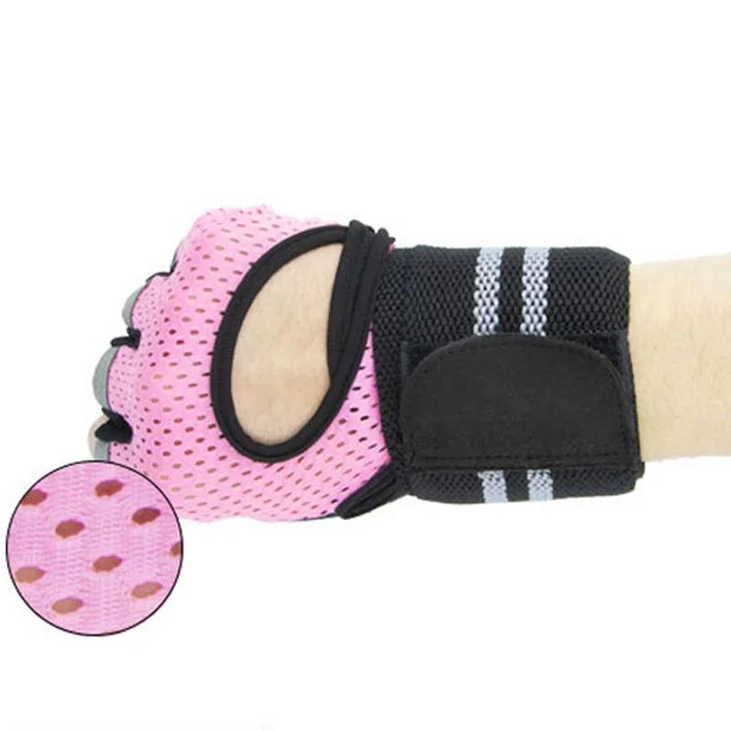 Oddychające Antypoślizgowe Rękawiczki Fitness Silikonowa Dłoń Pusta Tył Rękawiczki Siłownia Podnoszenie Ciężarów Trening Hantle Kulturystyka