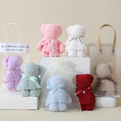 Toalla de Oso de Forro Polar Coral Creativa - Perfecta para Bodas, Cumpleaños y Festivales