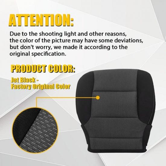 Black Cloth Bottom Seat Cover For 14-18 GMC Sierra 1500 2500HD 3500HD EOOH