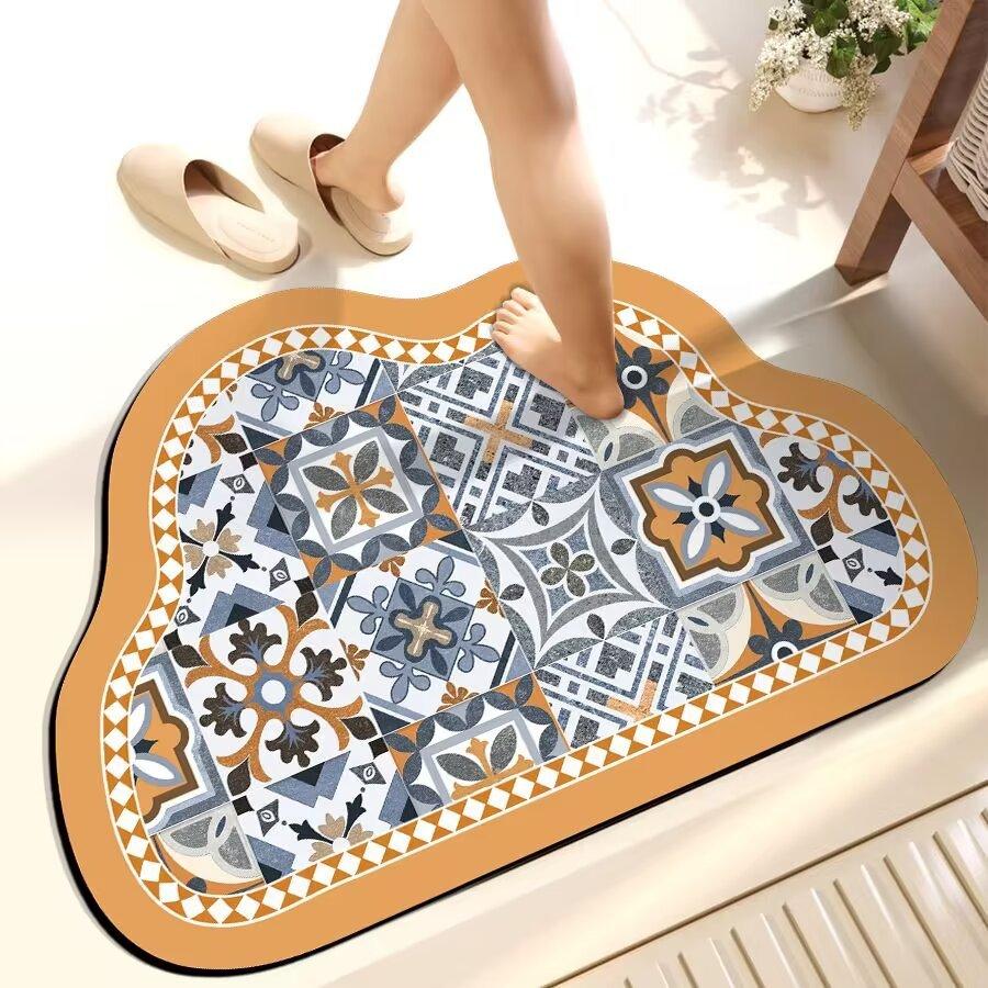 Diatom Mud Foot Pad, Fast Drying, Anti Slip, Absorbent, Easy To Cut, Easy To Care for Bathroom Entrance Door