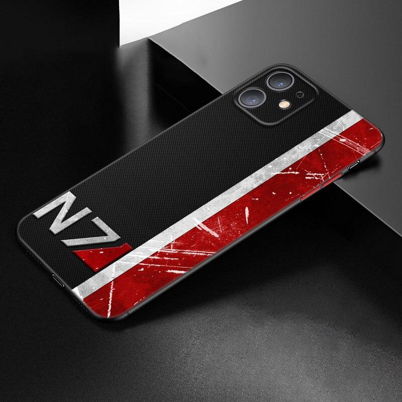 

Чехол для телефона N7 Mass Effect для Apple iPhone 12 13 Mini 11 Pro Max XR X XS MAX 8 7 6S 6 Plus SE 5S 5 2020, мягкий черный чехол из ТПУ iPhone 11 Pro Max