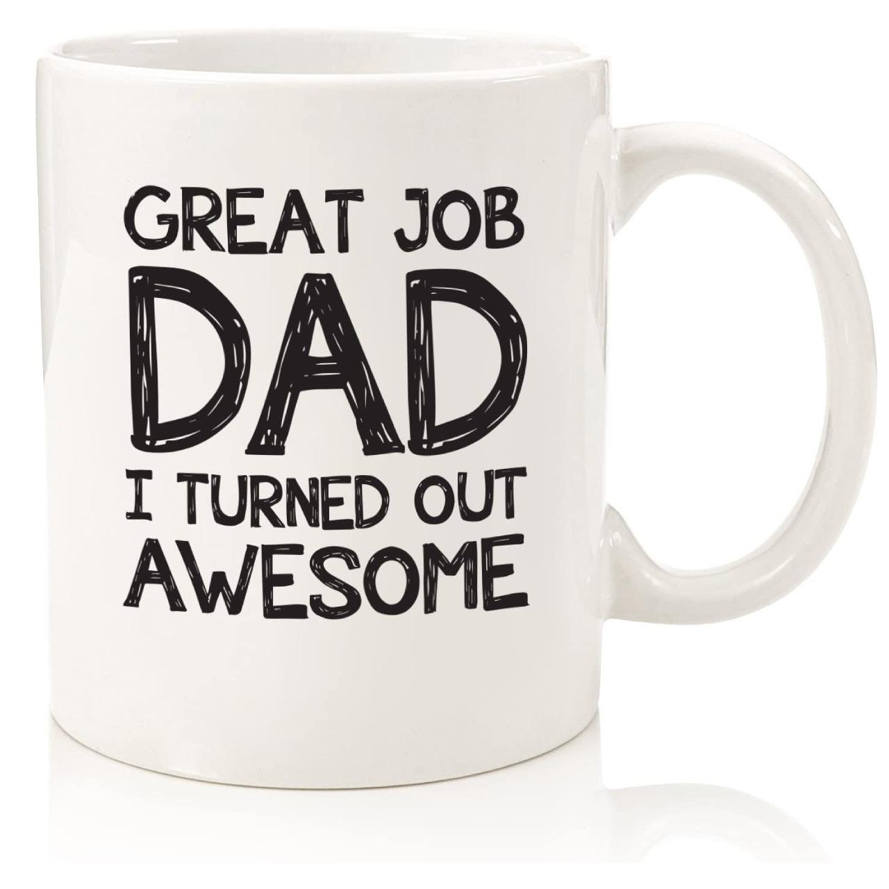 

11 унций Сублимационная керамическая кружка Смешная Милая Чашка для кофе и чая Креативные подарочные кружки ко Дню отца и Дню матери 11oz