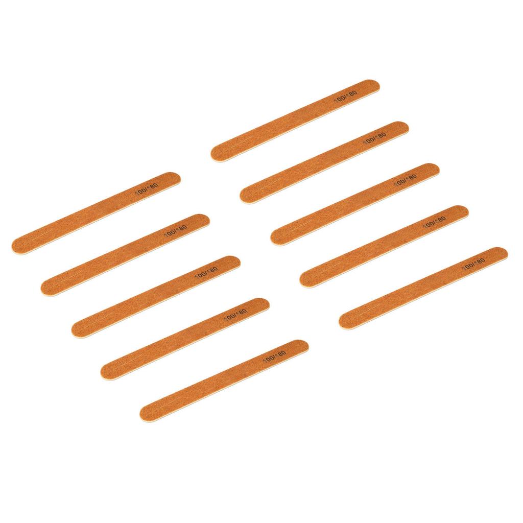 10pcs Nail File Professional Wood Core Reusable Double Sides Washable Grit Nail Files for Acrylic