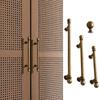 1PC Roll Plated Single Hole Handles Zinc Alloy Handle Heavy Duty Wardrobe Handles Solid Zinc Antique Brass Knobs