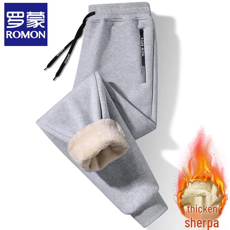 Romon Men s Warm Fleece-Lined Jogger & Straight Leg Pants 4XL