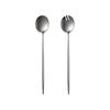 430 stainless steel Portuguese extended salad fork and spoon stirring spoon sanding hotel public spoon western tableware