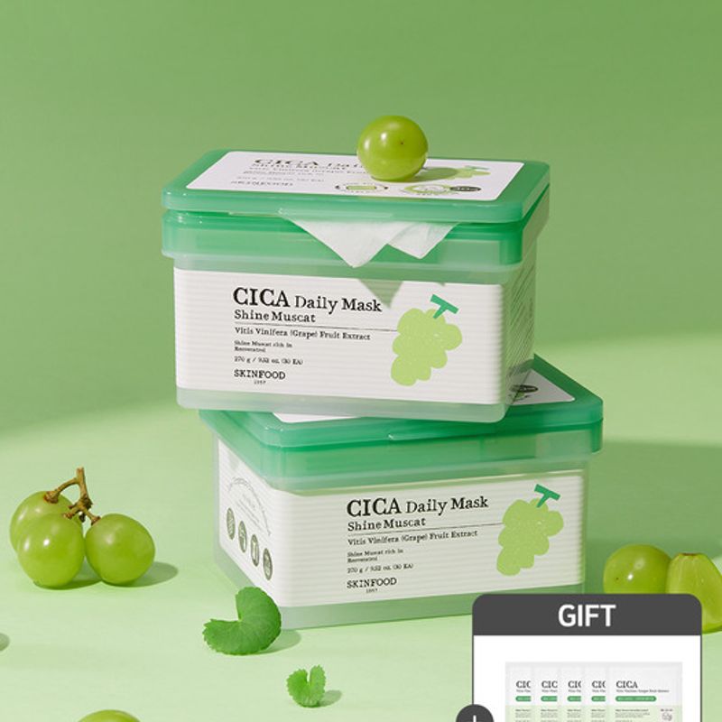 

[5 Packs Free] 30 Daily Masks with Shine Muscat Cica Bach Extract