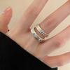 Xiaomi BF CLUB Silver Color Rings for Women Simple Geometric Handmade Irregular Retro Ring Blue Stone Fashion Allergy For Birthday Gift