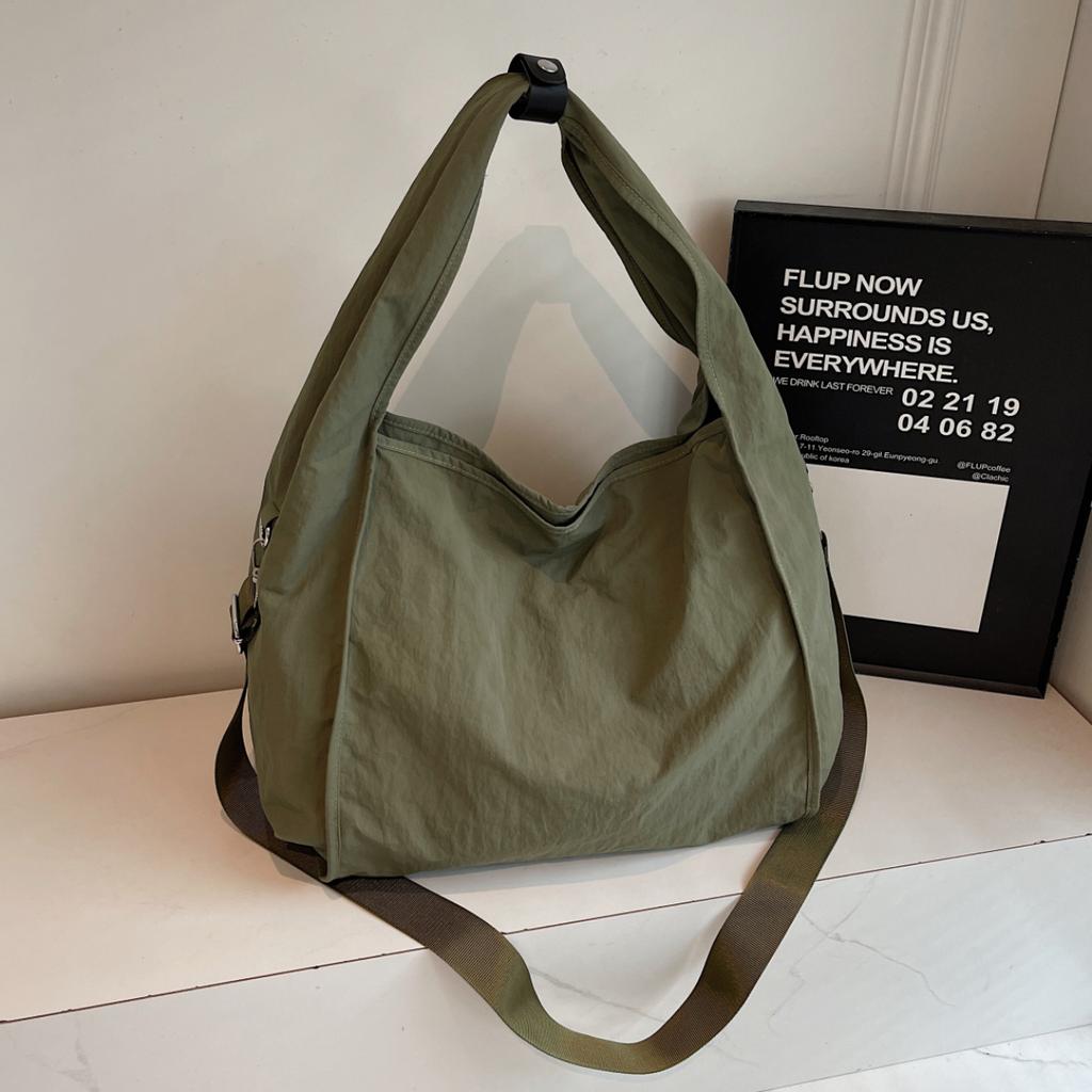 Niche Design Tote Bag For Women New Model Canvas Commuter Large Capacity Shoulder Bag College Student Class Bag Versatile For Shopping And Vacation