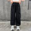Modische Sommer Kinder Fallschirm Cargo Hosen für Kinder Teenager Sport Schweißhosen Mädchen Street Style Hip Hop Hosen 5-14J