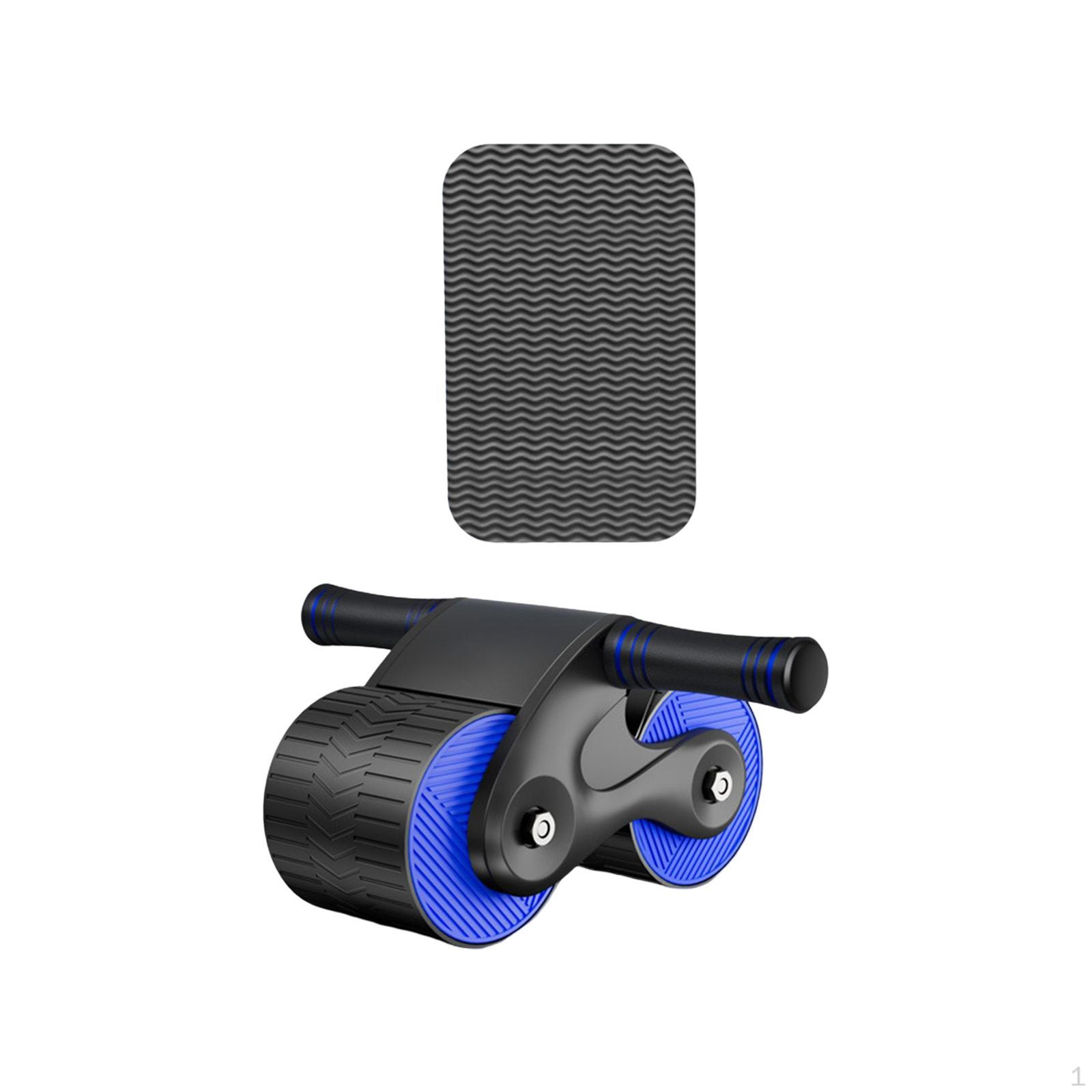 Ab Roller Wheel, Silent Fitness for Effective Abdominal Training at Home or Office Black and Blue
