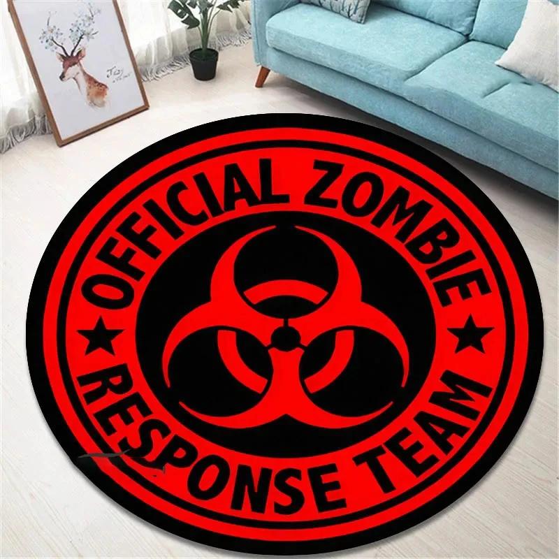 R-Resident Evil Umbrella Printed Round Carpet Living Room Bedroom Beautiful Mats Non -slip Door Pad Floor Mats Birthday Gift