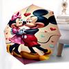 Mickey Mouse, Minnie Mouse Automatic Opening and Closing Umbrella, Compact Travel Umbrella, Lightweight and Portable, Suitable for Beach Com