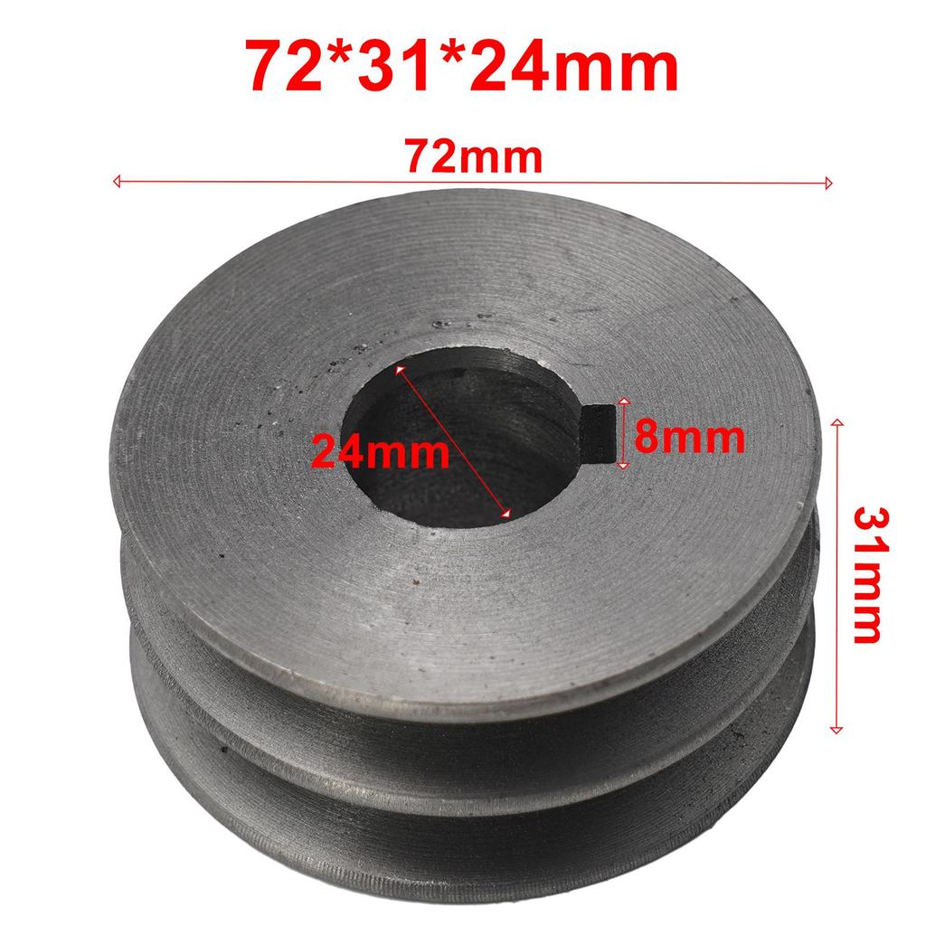 V-Belt Pulley A Type Double Slot Pulley Motor Cast Iron Dia Power Tool Accessory