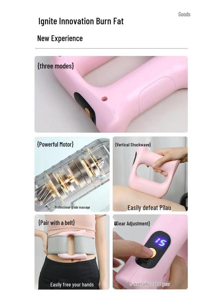 Professional-Grade Silent Vibration Massager: Mini Fat-Burning Fascia Yoga Ring