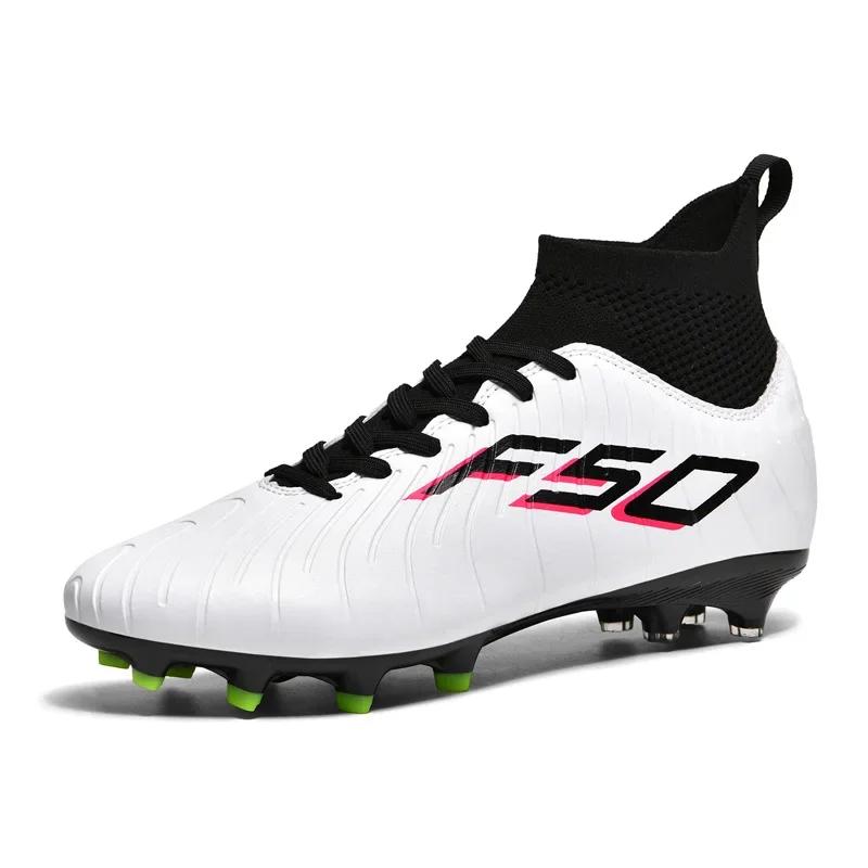 

Soccer Shoes Men s TF/FG Football Boots Non-slip Breath-Focused Outdoor Grass Soccer Boot High-Top Sport Activities Football Field Cleats 46