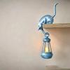 Cute Figurine Cat Wall Hook Light 3D Printed Cat Decor Lamp Cat Shaped Hook  Desk Organization