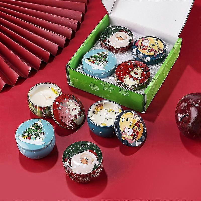4Pcs Scented Candles Set, Christmas Aromatherapy Candle Set Made from Soy for Birthday, Christmas Decorations, Ideal Christmas Gifts