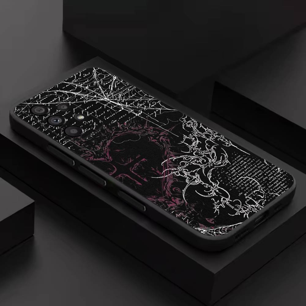 Dark Gothic Cybersigilism For Samsung S 26,25,24,23,22,30,21,10,9,Ultra,Plus,Lite,FE,4,5G Phone Case Black Soft Case