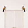1 Pair Bird Door Topper Rustic Bird Shape Door Frame Corner Sculpture Wooden Wall Art Sign for Bedroom Living Room
