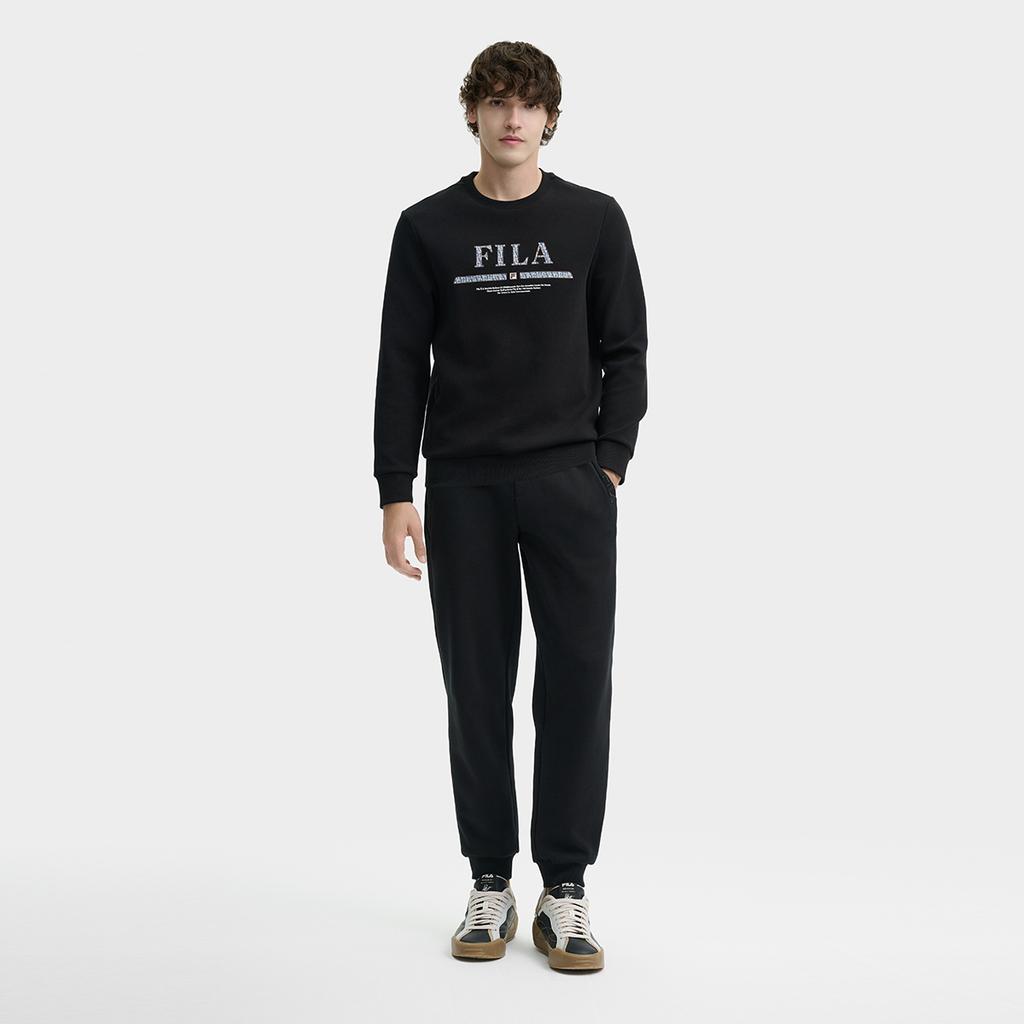 New FILA Sweatshirt Men's Jet Black F11M448203FBK
