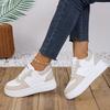Spring New Style Korean Version Thick Bottom Heightening Sports Casual Shoes Women's Low Top PU Leather Sneakers