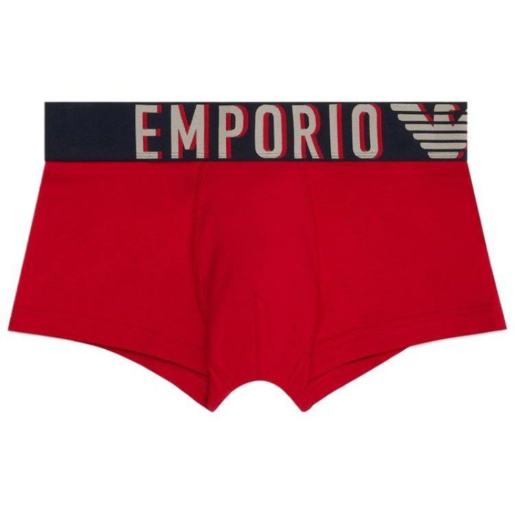 Emporio Armani SS24 Letter Logo Printed Boxer Briefs Men underwear Red 111389-4R516-00774 M