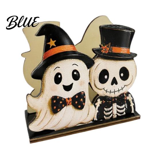 Decorative Napkin Stand Pumpkin Indoor Holder Black Cute Halloween Wooden Cat Mummy Holiday Dining Accessory Desktop Organizer for Party