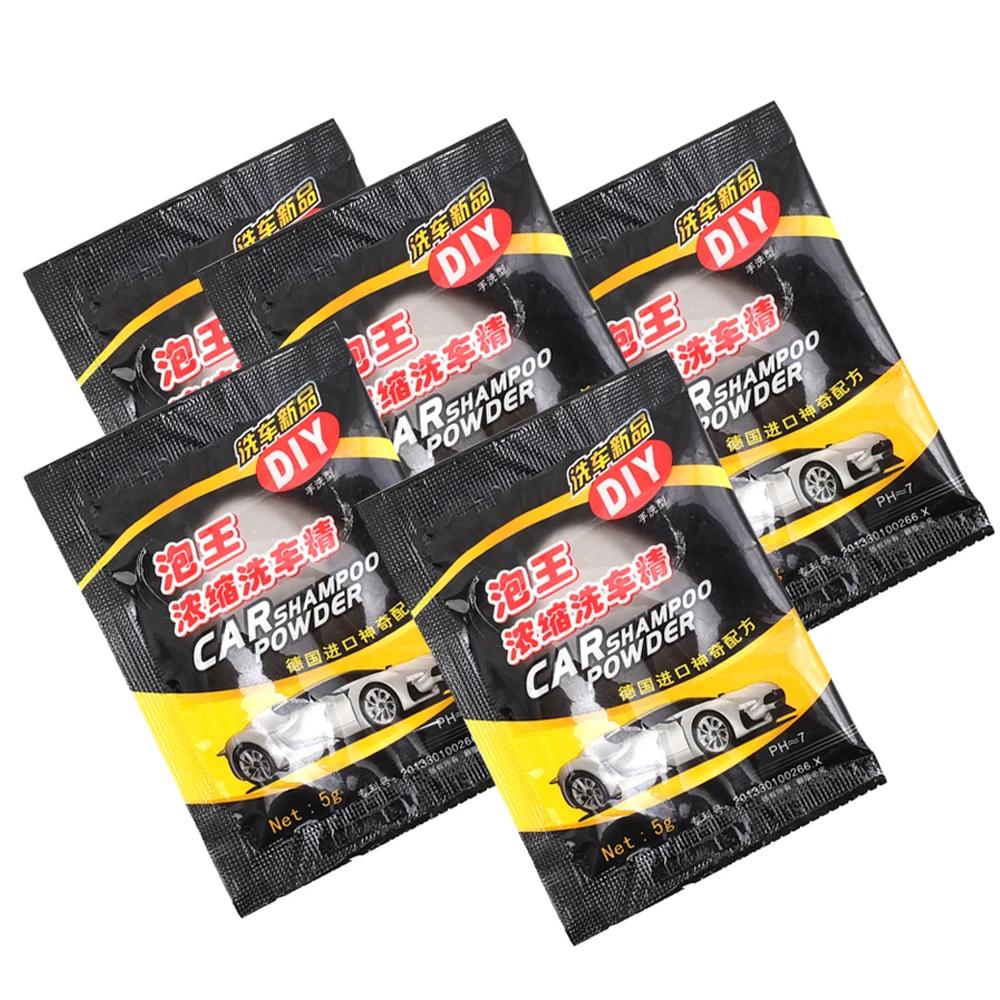 10pcs Car Wash Powder Neutral Concentrated Car Wash Solution Multifunctional Cleaning Tools Antifogging Agent Water Repellent