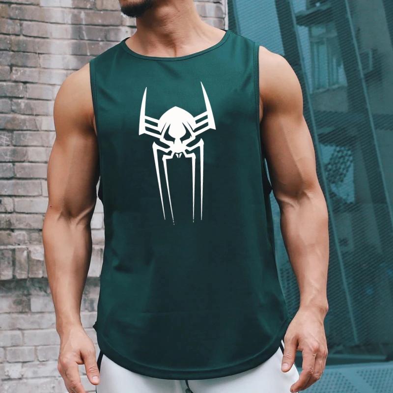 Sommer Herreklær Gym Tank Topper Basketball Sportsklær Hurtigtørkende T-skjorte uten erme Trening Fitness Vest Pustende Singlets