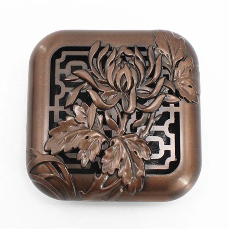 Mini-Räucherstäbchendose aus Legierung, Spule, Räuchergefäß, Pflaumenblüte, Bambus, Chrysantheme, 4-Gentlemen, Zen-Sandelholz-Brenner, Heimdekoration