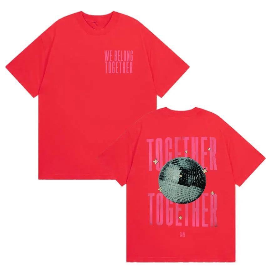 2026 Harry Styles We Belong Together T Shirts Unisex Women High Quality Vintage Oversized Tshirt Summer Cotton Short Sleeve Tshirt