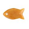 Ciondolo Piccolo Pesce 22mm con Sei Cristalli Sintetici Rari Fatto a Mano Materiali Naturali Levigato Liscio Fascino per Gioielli DIY