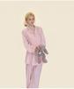 1011 new pure cotton pajamas women's spring and autumn long-sleeved loose striped suit women's cartoon loungewear can be worn outside