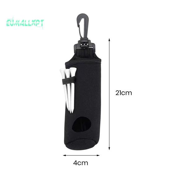 Golf Ball Storage Pouch with Tee Holder - Large Capacity, Portable Carrier Bag with Keychain Belt Clip Design