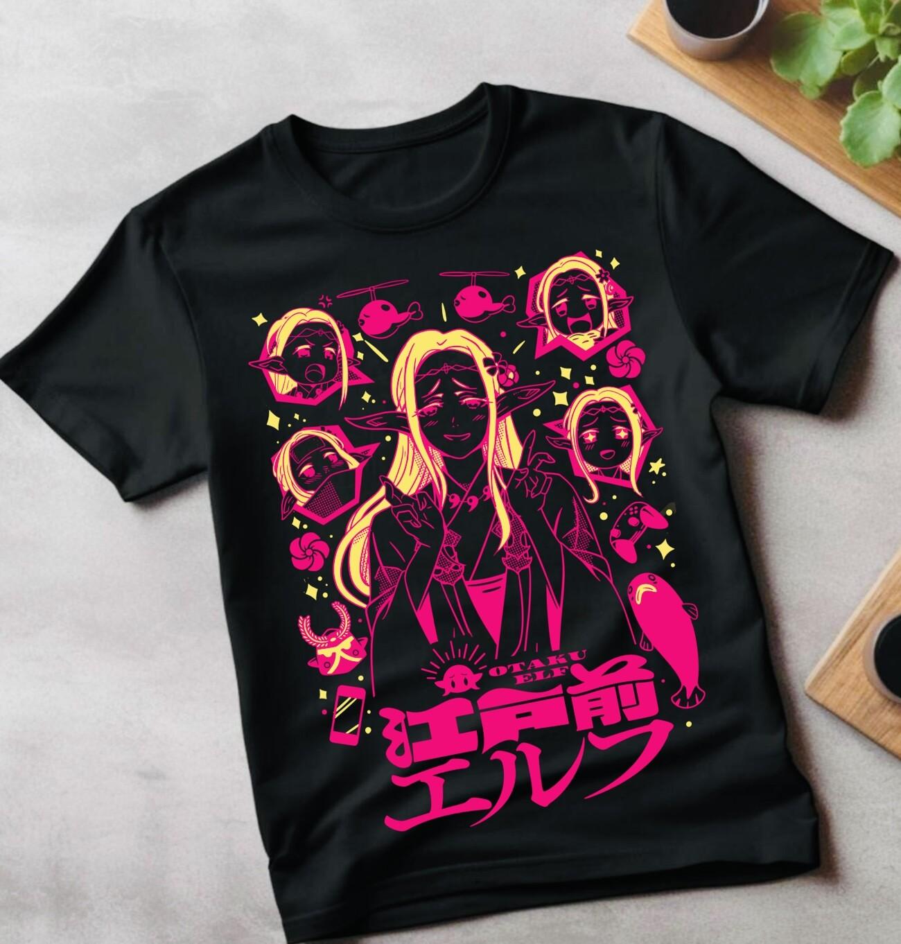 

Edomae Elf T-Shirt Mens Womens Tees Top Anime shirt Otaku Elf Manga Kawai Girl Gifts Shirt All Size L