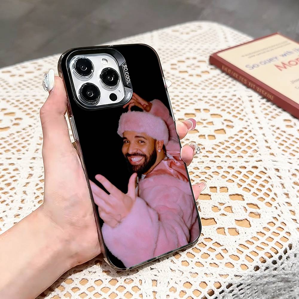 R-Rapper D-Drake Phone Case For iPhone 17,16,15,14,13,12,11 Plus,Pro Max,XS,Colored silver phone case iPhone15promax