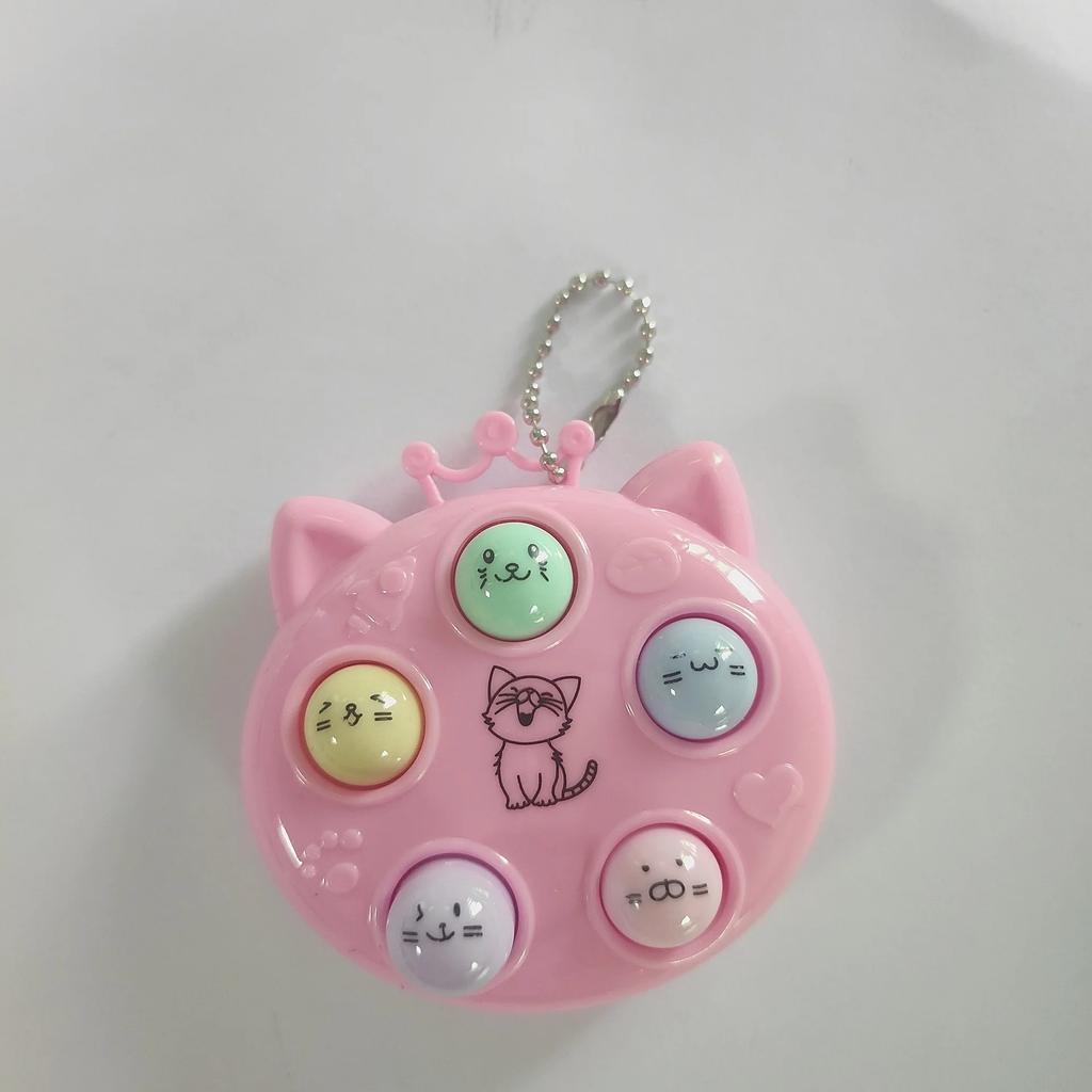 NEW Kawaii Fidget Toys Whack a Mole Keychain Simple Dimple Fidget Board Portable Antistress Decompression Toys for Children