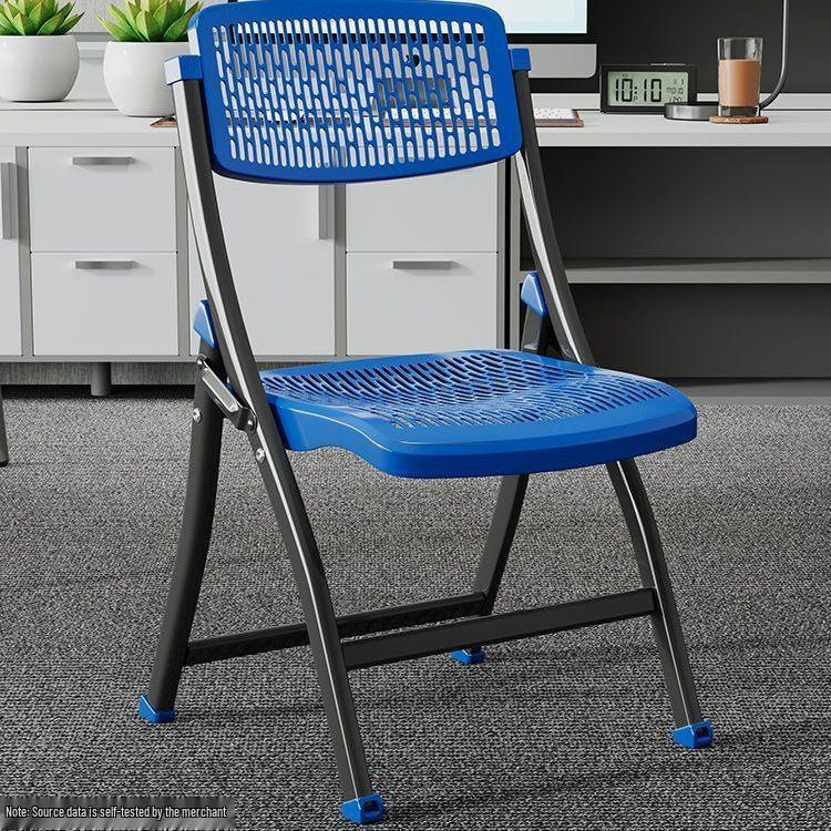 Multi-Purpose Folding Chair: Computer, Training, Conference, Dining, Office, Plastic, with Backrest & Photo Stool
